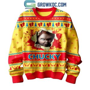 Chucky Wanna Play Horror Movie 2024 Best Fan Christmas Ugly Sweater