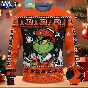 Cincinnati Bengals Grinch Stolen Christmas 2024 Grinchmas Ugly Sweater