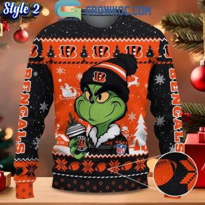 Cincinnati Bengals Grinch Stolen Christmas 2024 Grinchmas Ugly Sweater