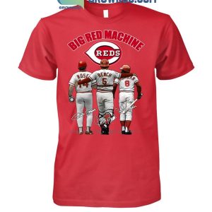 Cincinnati Reds Big Red Machine Peter Rose Johnny Bench Joe Morgan T-Shirt