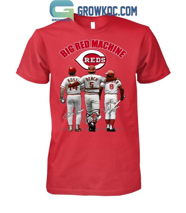 Cincinnati Reds Big Red Machine Peter Rose Johnny Bench Joe Morgan T-Shirt