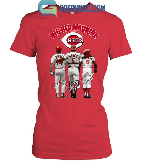 Cincinnati Reds Big Red Machine Peter Rose Johnny Bench Joe Morgan T-Shirt