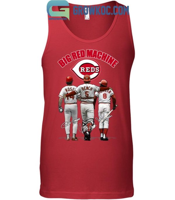 Cincinnati Reds Big Red Machine Peter Rose Johnny Bench Joe Morgan T-Shirt