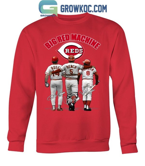 Cincinnati Reds Big Red Machine Peter Rose Johnny Bench Joe Morgan T-Shirt