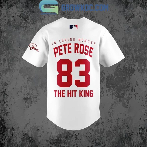 Cincinnati Reds In Loving Memory Pete Rose The Hit King 1941-2024 Baseball Jersey