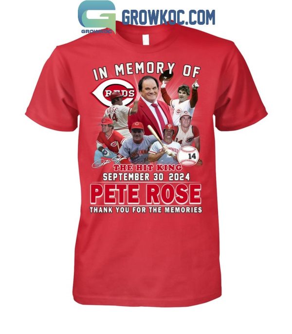 Cincinnati Reds In Memory Of The Hit King Peter Rose 2024 T-Shirt