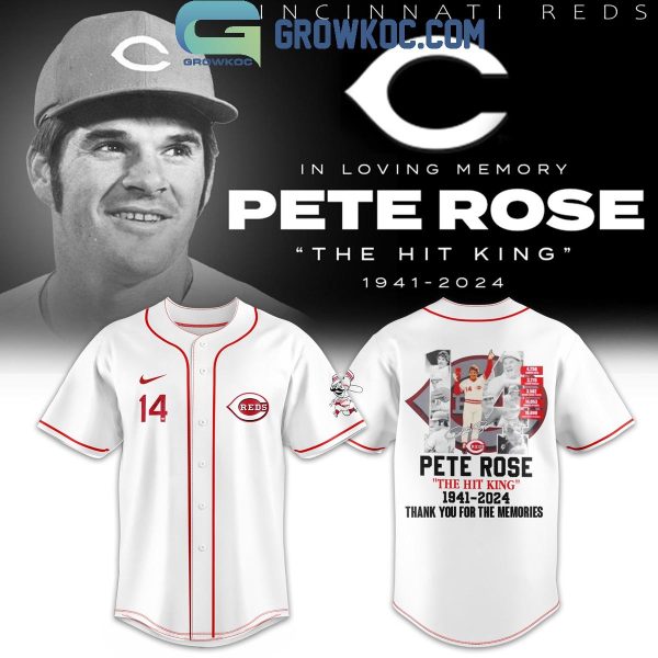 Cincinnati Reds Pete Rose The Hit King 1941-2024 Baseball Jersey