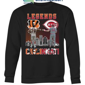 Cincinnati Reds Peter Rose The Legends Cincinnati Bengals Anthony Munoz T-Shirt