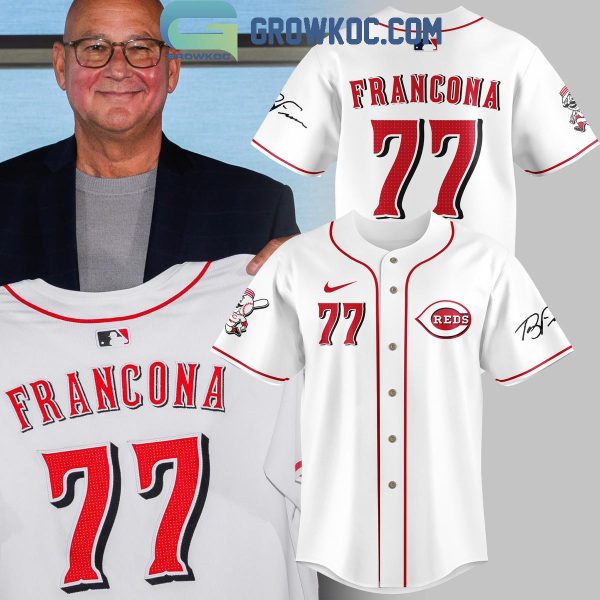 Cincinnati Reds Terry Francona Signature 2024 Baseball Jersey