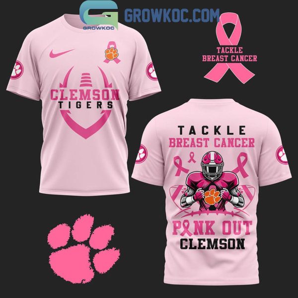 Clemson Tigers Tackle Breast Cancer Pink Out Clemson Hoodie T-Shirt