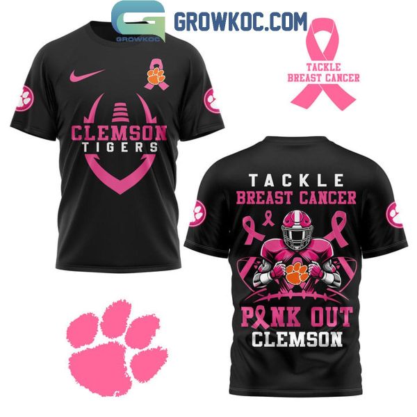 Clemson Tigers Tackle Breast Cancer Pink Out Clemson Hoodie T-Shirt