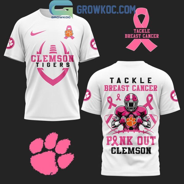 Clemson Tigers Tackle Breast Cancer Pink Out Clemson Hoodie T-Shirt