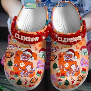 Clemson Tigers Totally Tigers 2024 Christmas Crocs Clogs