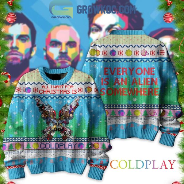 Coldplay Everyone Is An Alien Somewhere 2024 Christmas Ugly Sweater