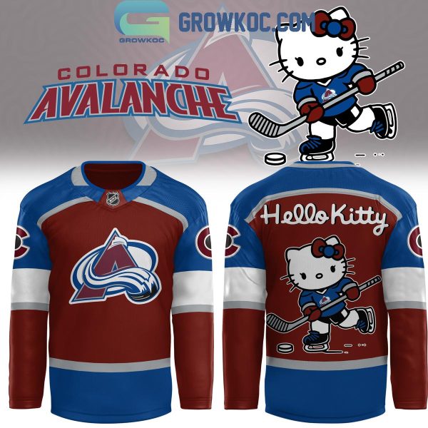 Colorado Avalanche Hello Kitty Happy 50th Anniversary Hockey Jersey