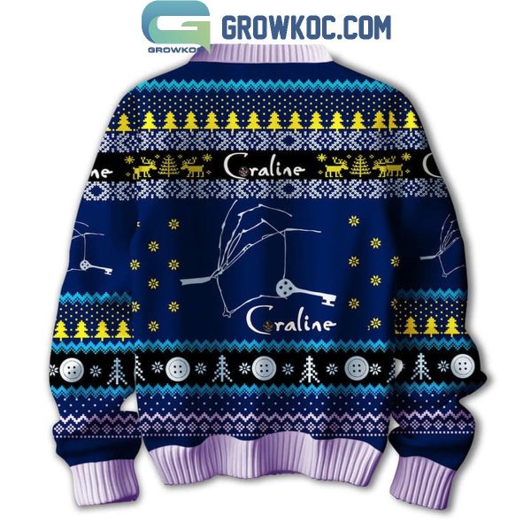 Coraline Fan 2024 Be Wise Be Brave Be Tricky Christmas Ugly Sweater