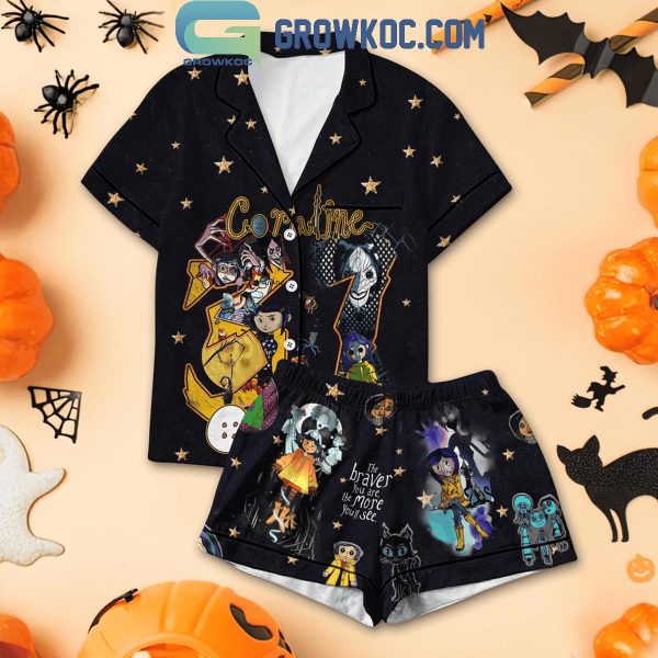 Coraline The Braver You Are The More You’ll See Welcome Home Polyester Pajamas Set