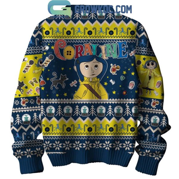 Coraline Welcome Home Christmas Halloween Ugly Sweater