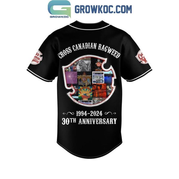 Cross Canadian Ragweed 1994-2024 The Boys 30th Anniversary Baseball Jersey