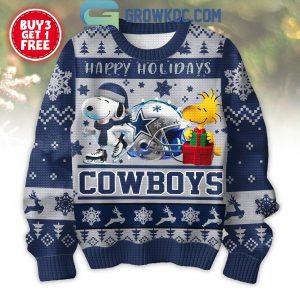 Dallas Cowboys Snoopy Happy Holiday Merry Christmas Football Ugly Sweater