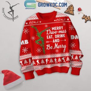 Dave Matthews Band Eat Drink And Be Mercy Christmas Ugly Sweater Red