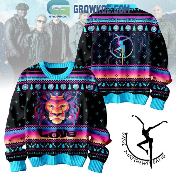 Dave Matthews Band Lions Love Merry Christmas Ugly Sweater