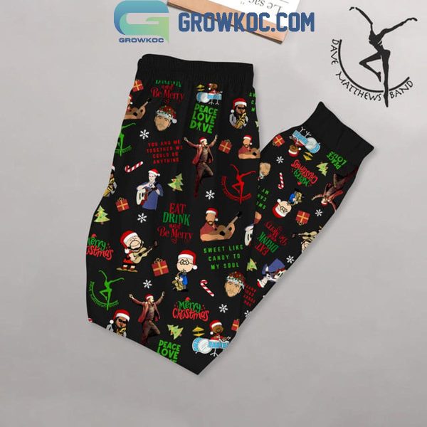 Dave Matthews Band Merry Christmas Be Mercy Fleece Pajamas Set