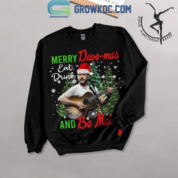 Dave Matthews Band Merry Christmas Be Mercy Fleece Pajamas Set Long Sleeve