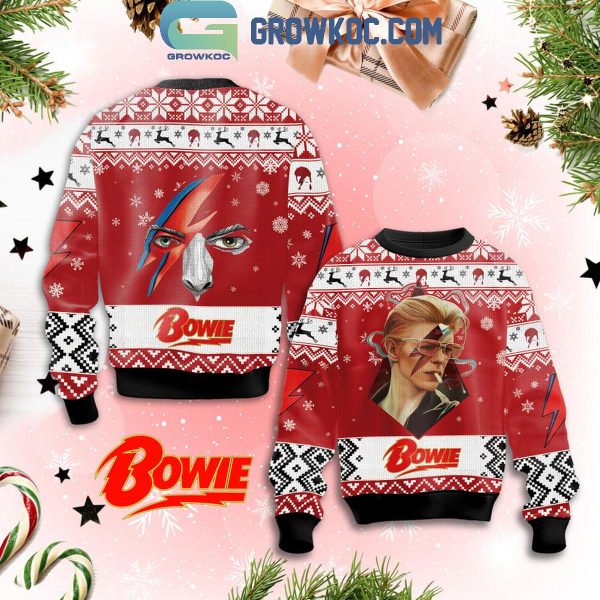 David Bowie Starface Ready To Celebrate Christmas Ugly Sweater