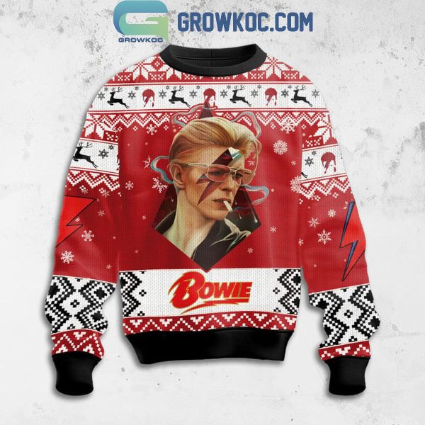 David Bowie Starface Ready To Celebrate Christmas Ugly Sweater