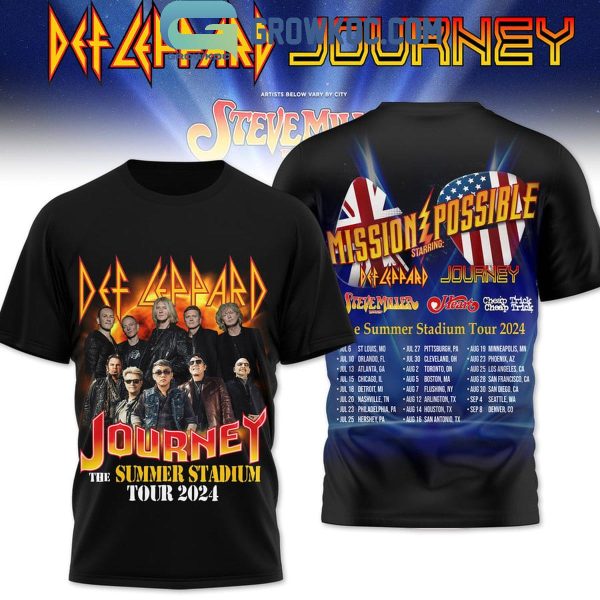 Def Leppard Mission Possible Journey Steve Miller Hoodie T-Shirt