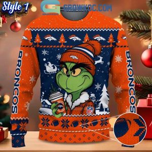 Denver Broncos Grinch Stolen Christmas 2024 Grinchmas Ugly Sweater