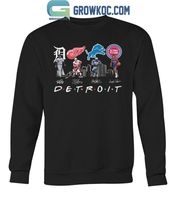 Detroit Tigers Detroit Red Wings Detroit Lions Detroit Pistons 2024 T-Shirt