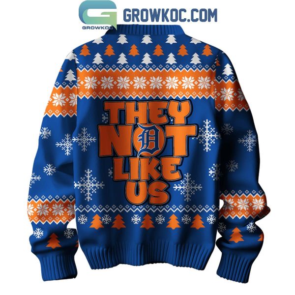 Detroit Tigers Grinch They Not Like Us Christmas Ugly Sweater