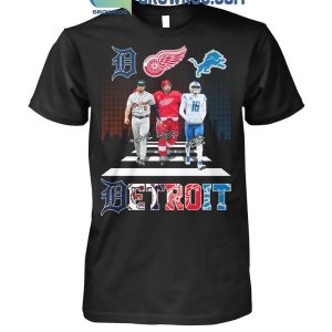 Detroit Tigers Matt Vierling Detroit Lions Jared Goff Red Wings Dylan Larkin T-Shirt