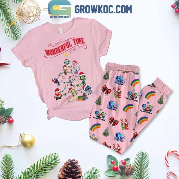 Disney Inside Out Christmas Is The Most Wonderful Time Of The Year Fleece Pajamas Set