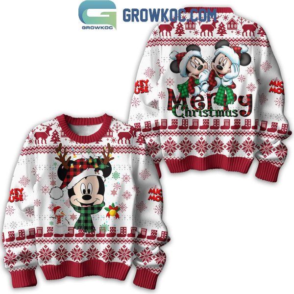 Disney Mickey Mouse And Minnie Love Merry Christmas Ugly Sweater