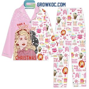 Dolly Parton Christmas Have A Holly Dolly Christmas Polyester Pajamas Set