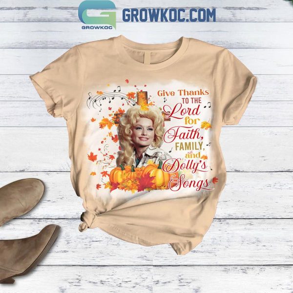 Dolly Parton Give Thanks To The Lord For Faith Family Fleece Pajamas Set