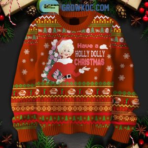 Dolly Parton Have A Holly Dolly Christmas Ugly Sweater Red Version