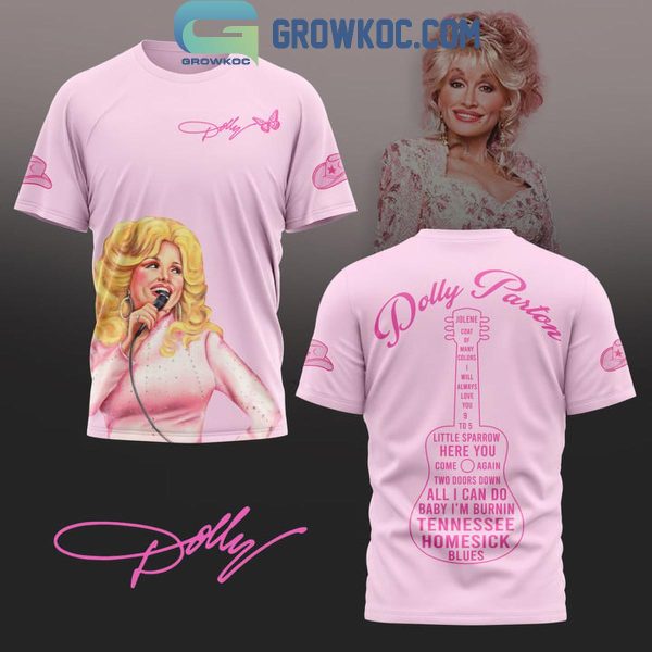 Dolly Parton Little Sparrow Here You Come Again Hoodie T-Shirt Pink