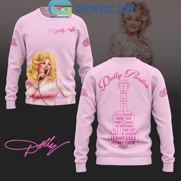 Dolly Parton Little Sparrow Here You Come Again Hoodie T-Shirt Pink