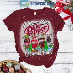 Dr. Pepper I Run On Dr. Pepper Christmas Cheer Fleece Pajamas Set