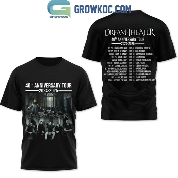 Dream Theater 40th Anniversary Tour 2024-2025 Hoodie T-Shirt