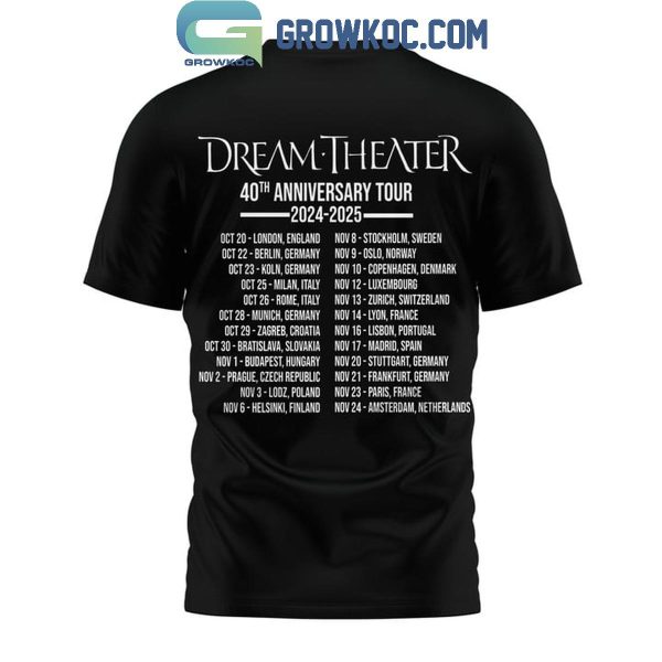 Dream Theater 40th Anniversary Tour 2024-2025 Hoodie T-Shirt