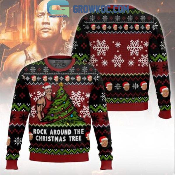 Dwayne Johnson The Rock Around The Christmas Tree The Rock Christmas Ugly Sweater