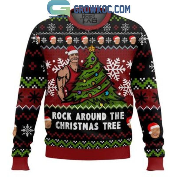 Dwayne Johnson The Rock Around The Christmas Tree The Rock Christmas Ugly Sweater