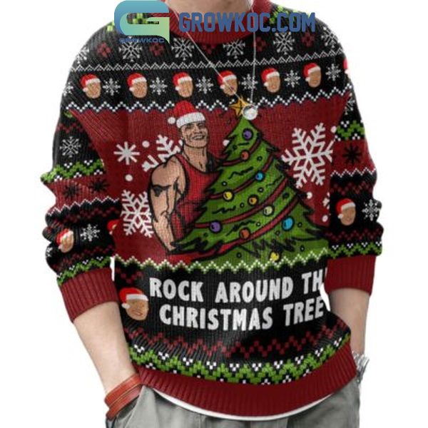 Dwayne Johnson The Rock Around The Christmas Tree The Rock Christmas Ugly Sweater