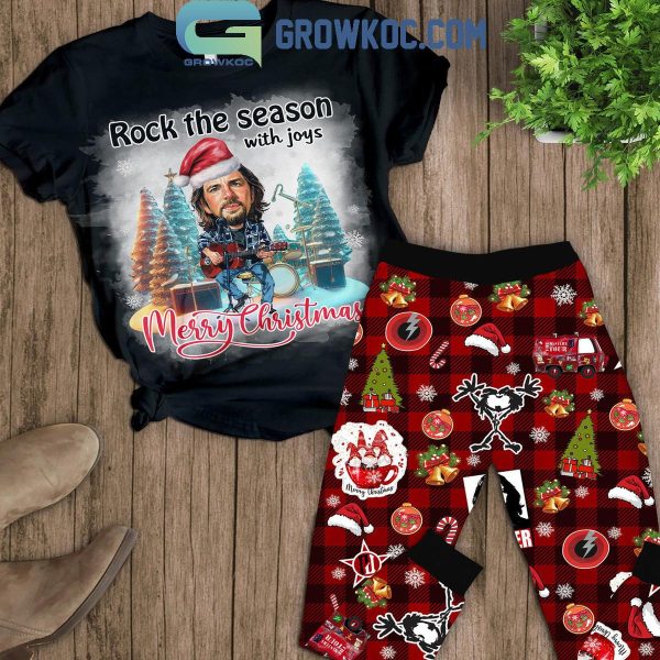 Eddie Van Halen Rock The Season With Joys Merry Christmas Fleece Pajamas Set