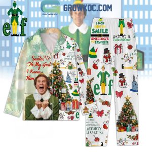 Elf Christmas Santa Oh My God I Know Him Polyester Pajamas Set